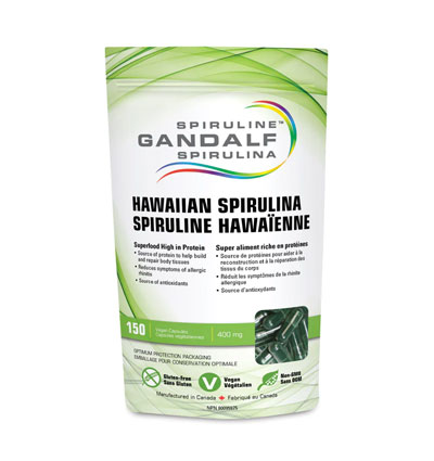 Capsule de spiruline Hawaiian - 150 -  400 mg